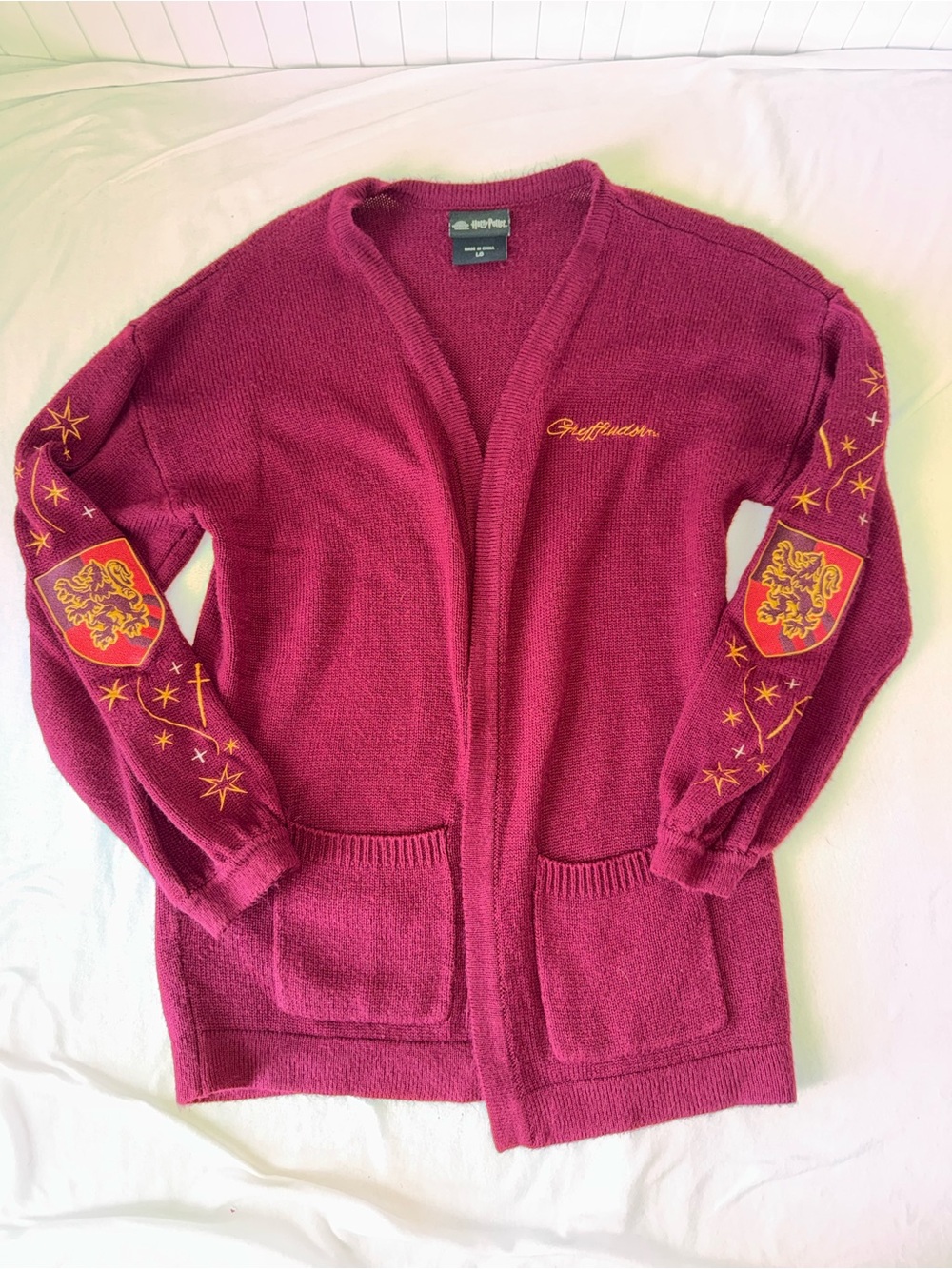 Harry Potter Gryffindor Oversized Open Cardigan